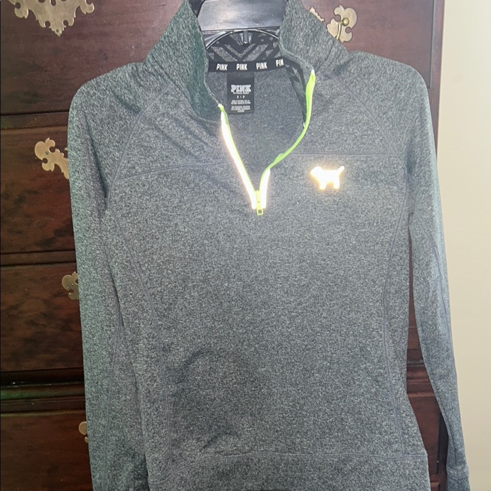 PINK Victoria's Secret Gray Long Sleeve Tee